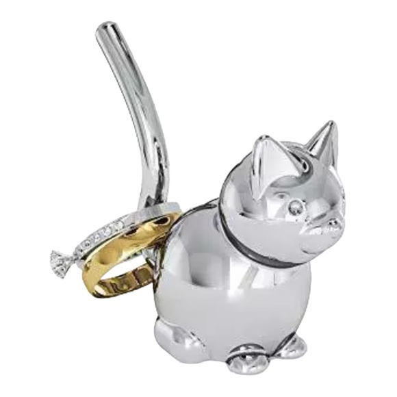 Umbra Zoola Cat Ring Holder Silver Chrome Japan Long Tail - Picture 7 of 7